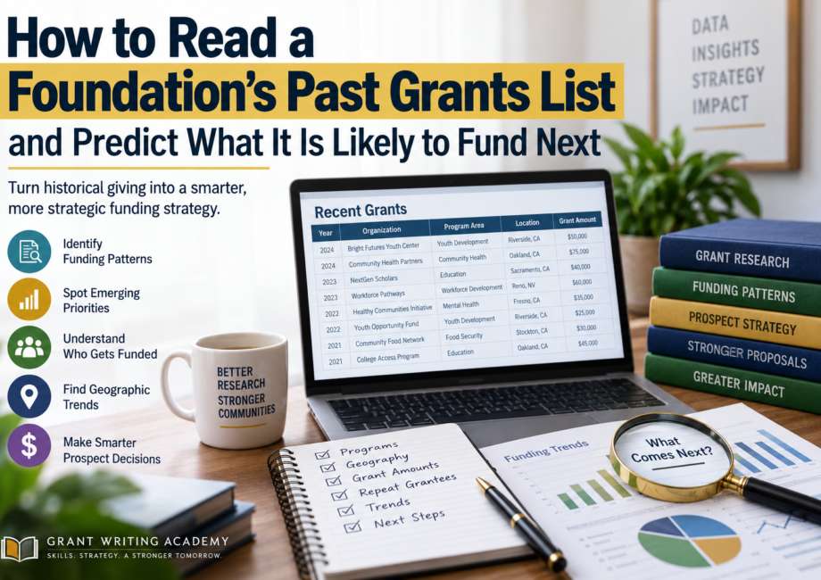 How to Read a Foundation’s Past Grants List and Predict What It Is Likely to Fund Next