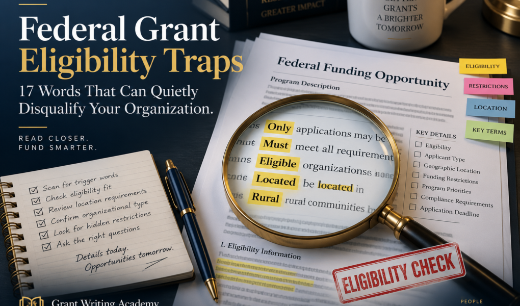 Federal Grant Eligibility Traps: 17 Words That Can Quietly Disqualify Your Organization